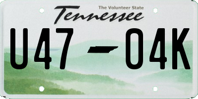 TN license plate U4704K
