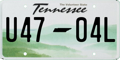 TN license plate U4704L