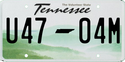 TN license plate U4704M