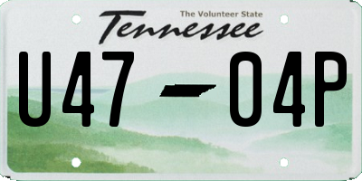 TN license plate U4704P