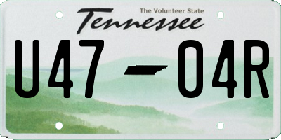 TN license plate U4704R