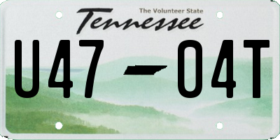 TN license plate U4704T