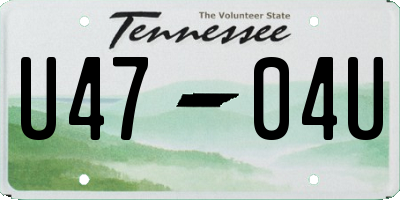 TN license plate U4704U