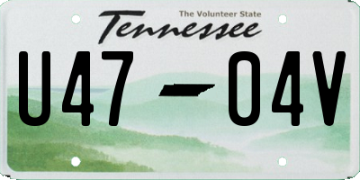 TN license plate U4704V