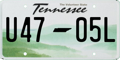 TN license plate U4705L