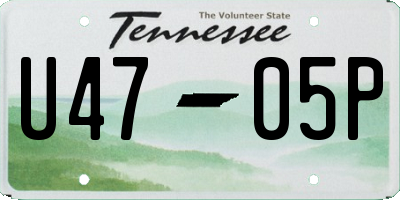 TN license plate U4705P
