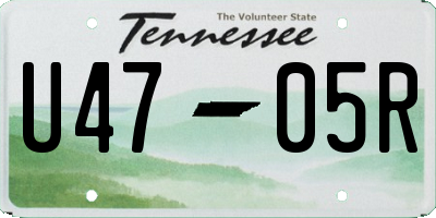 TN license plate U4705R