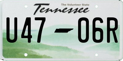 TN license plate U4706R