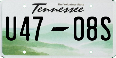TN license plate U4708S