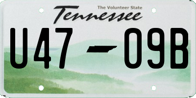 TN license plate U4709B