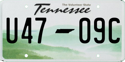 TN license plate U4709C