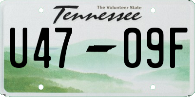 TN license plate U4709F