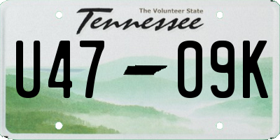 TN license plate U4709K