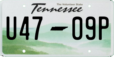 TN license plate U4709P