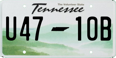 TN license plate U4710B