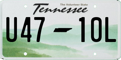 TN license plate U4710L