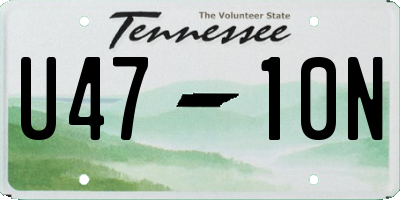 TN license plate U4710N