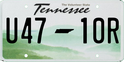 TN license plate U4710R