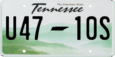 TN license plate U4710S
