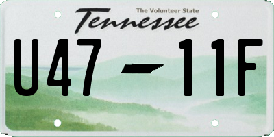 TN license plate U4711F