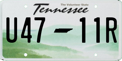 TN license plate U4711R