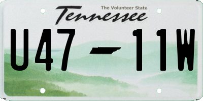 TN license plate U4711W