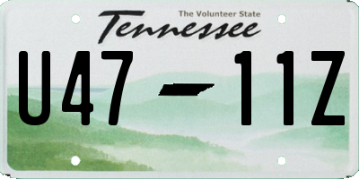 TN license plate U4711Z