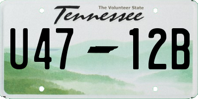 TN license plate U4712B