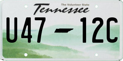 TN license plate U4712C