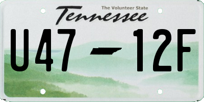 TN license plate U4712F