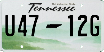 TN license plate U4712G