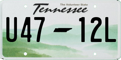 TN license plate U4712L
