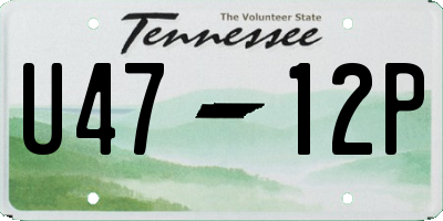 TN license plate U4712P