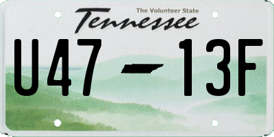TN license plate U4713F