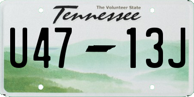 TN license plate U4713J