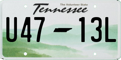 TN license plate U4713L