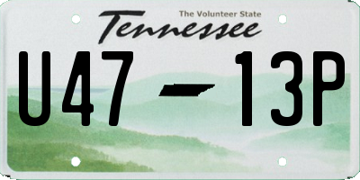 TN license plate U4713P