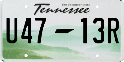 TN license plate U4713R