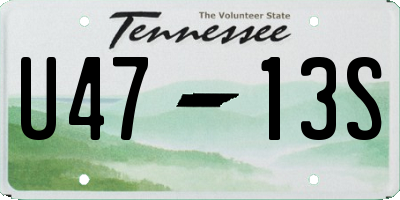 TN license plate U4713S