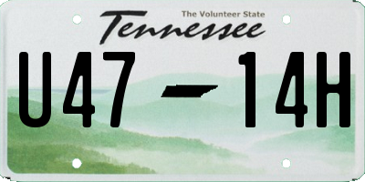 TN license plate U4714H