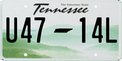 TN license plate U4714L