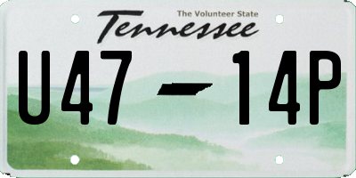 TN license plate U4714P