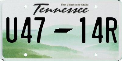 TN license plate U4714R