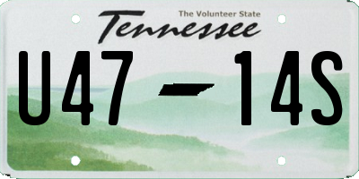 TN license plate U4714S