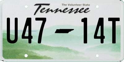 TN license plate U4714T