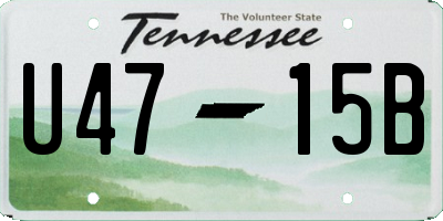 TN license plate U4715B