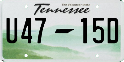 TN license plate U4715D