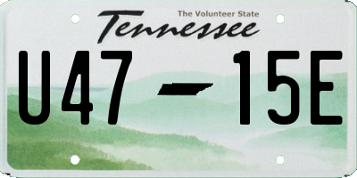TN license plate U4715E