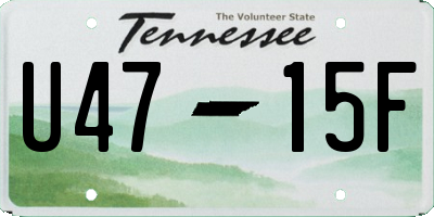 TN license plate U4715F