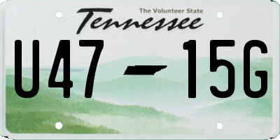 TN license plate U4715G